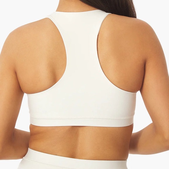 (A54) WE WORE WHAT Racerback Bra ONLY in Brushed Poly Ivory, Size Large, NWT - Picture 4 of 13